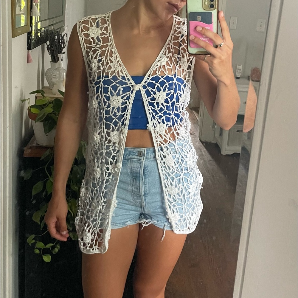 Crochet cardigan. Vintage